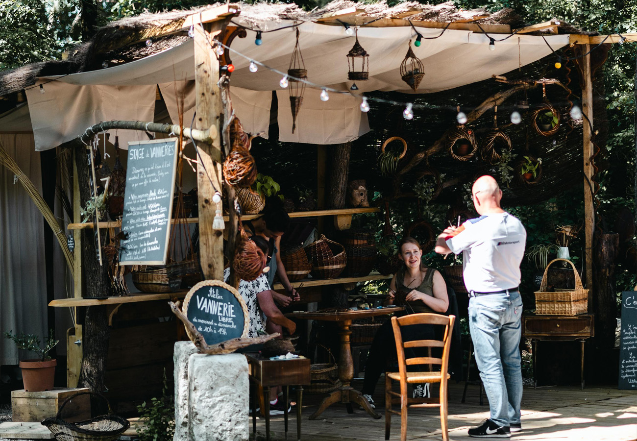 Atelier Vannerie Libre de Stéphanie BIDAULT à la guinguette La Burette de Ballan-Miré.